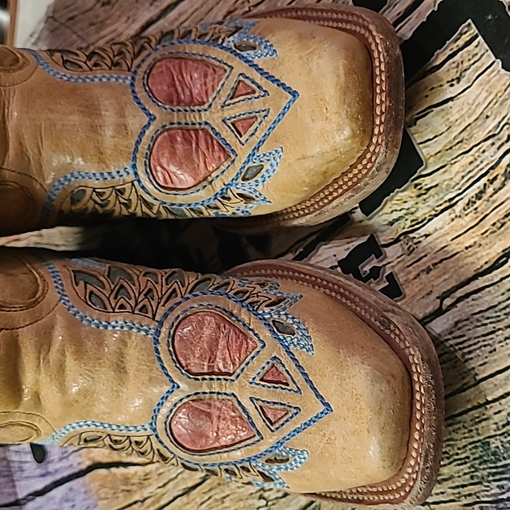 Corral Blue Jean Wings & Hearts Boots